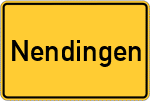 Place name sign Nendingen