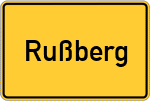 Place name sign Rußberg