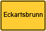 Place name sign Eckartsbrunn
