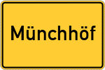 Place name sign Münchhöf