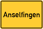Place name sign Anselfingen
