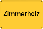 Place name sign Zimmerholz