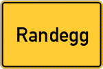 Place name sign Randegg