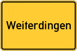 Place name sign Weiterdingen