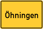Place name sign Öhningen