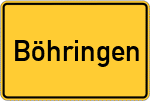 Place name sign Böhringen