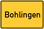 Place name sign Bohlingen