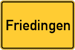Place name sign Friedingen
