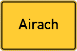 Place name sign Airach