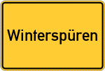 Place name sign Winterspüren