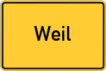 Place name sign Weil