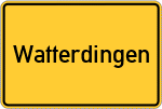 Place name sign Watterdingen