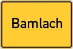 Place name sign Bamlach