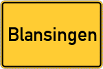 Place name sign Blansingen