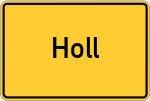 Place name sign Holl
