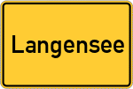 Place name sign Langensee