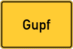 Place name sign Gupf