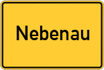 Place name sign Nebenau