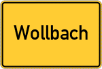 Place name sign Wollbach