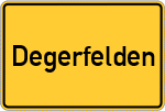 Place name sign Degerfelden