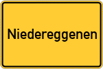 Place name sign Niedereggenen