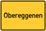 Place name sign Obereggenen