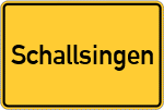 Place name sign Schallsingen