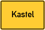 Place name sign Kastel