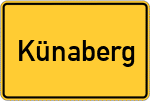 Place name sign Künaberg
