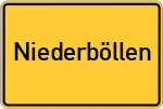Place name sign Niederböllen