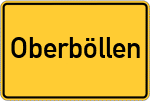 Place name sign Oberböllen