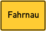 Place name sign Fahrnau