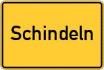 Place name sign Schindeln