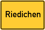 Place name sign Riedichen