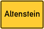 Place name sign Altenstein