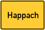 Place name sign Happach
