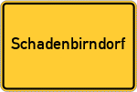 Place name sign Schadenbirndorf