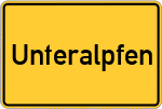 Place name sign Unteralpfen