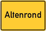 Place name sign Altenrond