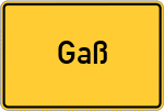 Place name sign Gaß