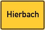 Place name sign Hierbach