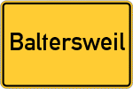 Place name sign Baltersweil