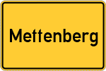 Place name sign Mettenberg