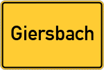 Place name sign Giersbach