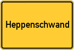 Place name sign Heppenschwand