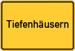 Place name sign Tiefenhäusern
