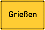 Place name sign Grießen