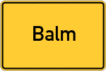 Place name sign Balm
