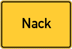 Place name sign Nack