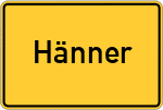 Place name sign Hänner